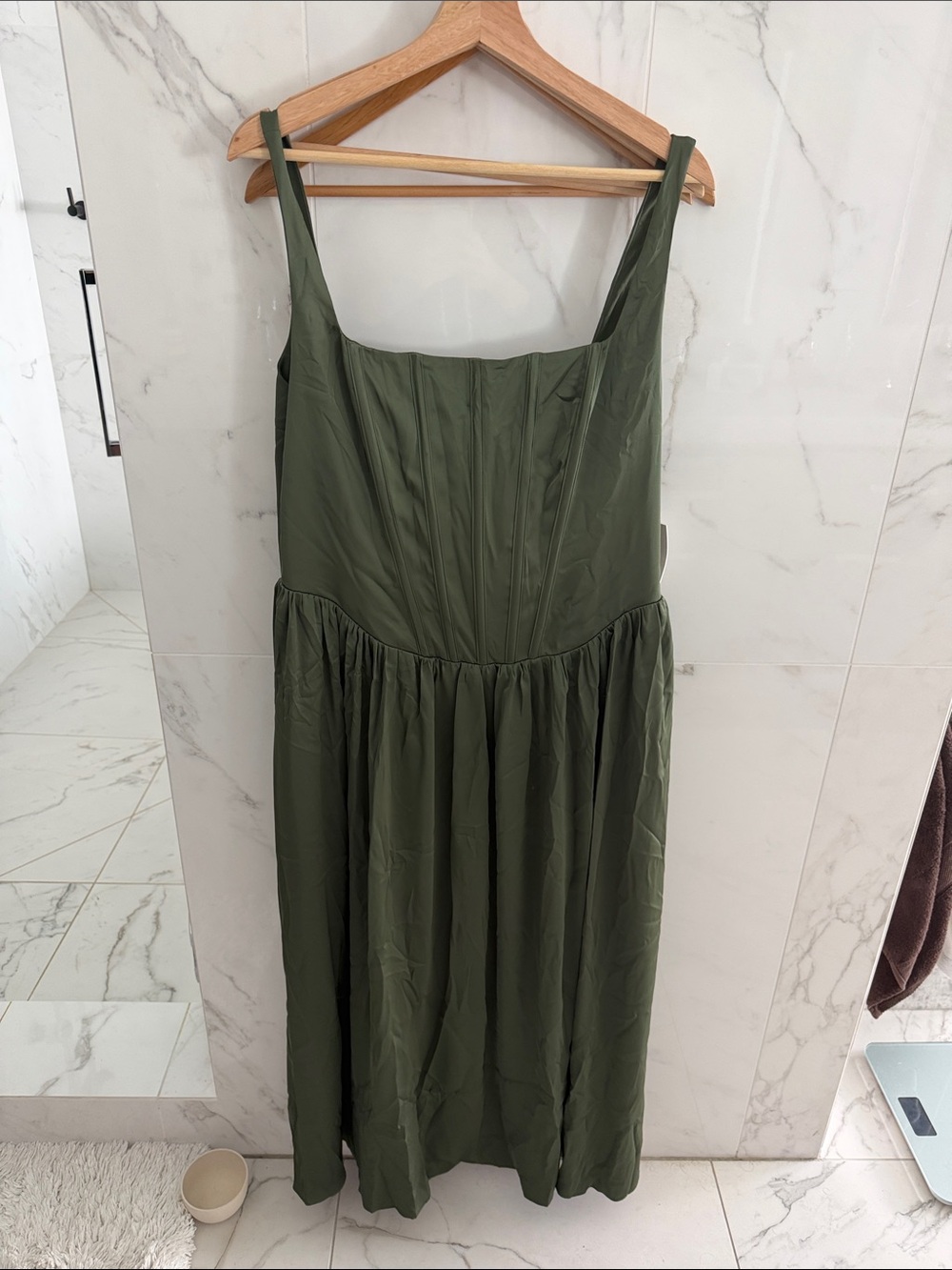 Olive Green Midi Dress